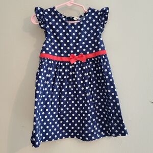 Vintage blue polka-dot and Plaid 2T dress bundle